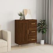 Didim Wooden Sideboard With 1 Door 3 Drawers In Brown Oak