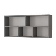 Oxnard Wooden Wall Shelf Rectangular In Matt Grey