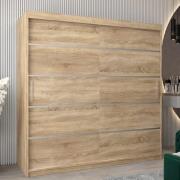 Vevey I Wooden Wardrobe 2 Sliding Doors 200cm In Sonoma Oak