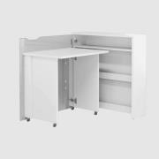 Cairo Convertible High Gloss Computer Desk Left In White