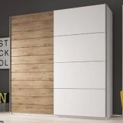 Gitega Wooden Wardrobe 2 Sliding Doors 200cm In Matt White