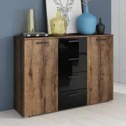 Biloxi Wooden Sideboard 2 Doors 4 Drawers In Monastery Oak