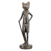 Ogden Polyresin Cat Gentleman Sculpture In Brown