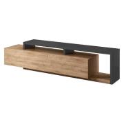 Belek Wooden TV Stand With 1 Drawer In Ribbec Oak