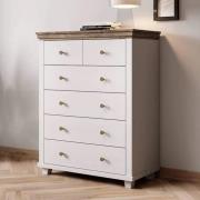 Eilat Wooden Chest Of 6 Drawers In Abisko Ash