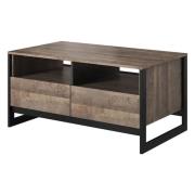 Adkins Wooden Coffee Table With 2 Drawers In Grande Oak