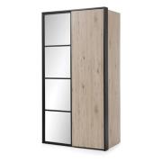 Groton Wooden Wardrobe With 2 Sliding Doors In Bordeaux Oak