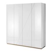 Fargo High Gloss Wardrobe With 4 Doors In White