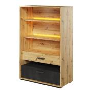 Quincy Kids Wooden Bookcase 2 Shelves In Artisan Oak And LED