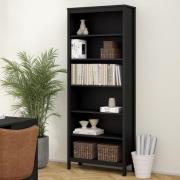 Barcila Wooden Bookcase With 5 Shelves In Black