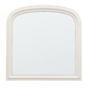 Salta Overmantle Wall Mirror In Stone Wooden Frame