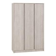 Mcgowan Wooden Wardrobe With 3 Doors In Urban Snow