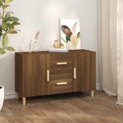 Krefeld Wooden Sideboard 2 Doors 2 Drawers In Brown Oak