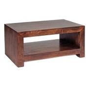 Tivat Mango Wood Coffee Table Small In Dark Mahogany