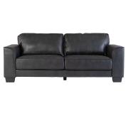 Salford Fabric 3 Seater Sofa In Distressed Black