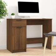 Dunstable Wooden Laptop Desk 1 Door 1 Drawer In Brown Oak