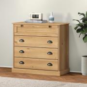 Vidor Wooden Chest Of 4 Drawers In Brown