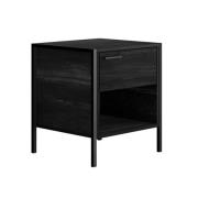 Hoxton Wooden Bedside Cabinet With 1 Drawer In Black