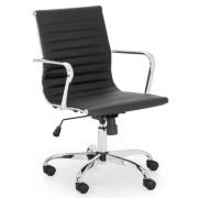 Gerry Faux Leather Home And Office Chair In Black