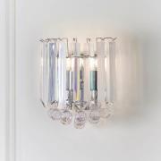 Fargo 2 Lights Crystal Droplets Wall Light In Chrome