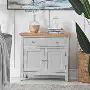 Elkin Wooden Sideboard With 2 Doors 1 Drawer In Oak And Grey