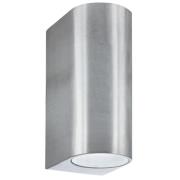 Eiffel 2 Light Outdoor Wall Light In Satin Silver