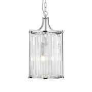 Victoria 2 Light Clear Crystal Shade Pendant Light In Chrome