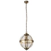 Coronet 3 Light Pendant Light In Antique Brass