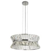 Uptown 7 Light Clear Crystal Pendant Light In Chrome