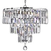 Empire 5 Light Clear Crystal Pendant Light In Chrome