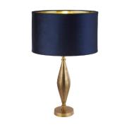 Rye Navy Velvet Shade Table Lamp In Antique Brass