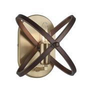 Hoopla Brown Shade Wall Light In Bronze