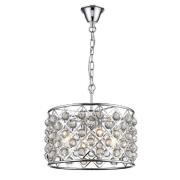 Brent 4 Light Crystal Droplets Pendant Light In Chrome