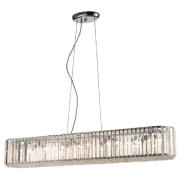 Belgravia 8 Light Clear Crystal Pendant Light Oval In Chrome