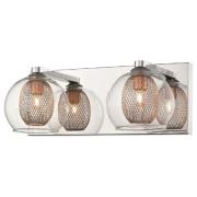 Cannonbury Clear Glass Shade Wall Light In Copper