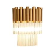 Harrogate Hanging Crystal Shade Wall Light In Matt Gold