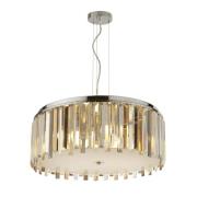 Clarrisa 8 Light Crystal Drops Drum Pendant Light In Chrome