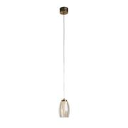 Cyclone Champagne Glass Pendant Light In Bronze