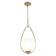 Avalon Opal Glass Ceiling Pendant Light In Gold