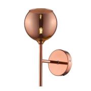 Plumstead Glass Shade Wall Light In Copper