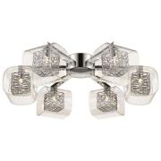 Holland 6 Light Clear Glass Flush Light In Chrome