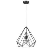 Merton Metal Pendant Light Small In Matt Black