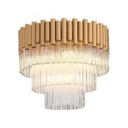 Harrogate Hanging Crystal Shade Flush Light Small In Matt Gold