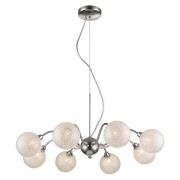 Wimbledon 8 Light Crystal Shade Pendant Light In Chrome