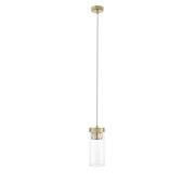 Socorro 1 Light Crystal Clear Pendant Light In Antique Bronze