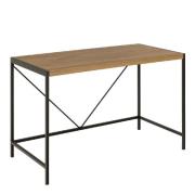 Cadott Wooden Laptop Desk With Black Metal Frame In Oak