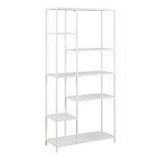 Napa Metal Bookcase With 6 Shelves In White