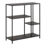 Napa Metal Bookcase With 3 Shelves In Matt Black