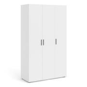 Perkin Wooden Wardrobe With 3 Doors In White