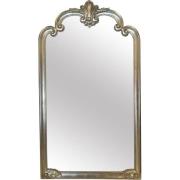 Angola Ornate Leaner Bedroom Wall Mirror In Silver Frame